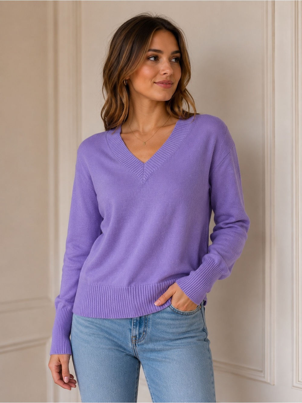 Apt. 9 Lavender V-Neck Sweater